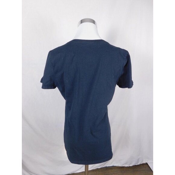 Michaels Shirt Womens Large Navy Graphic Skeleton Rib Cage Floral Goth Tee - Picture 7 of 10